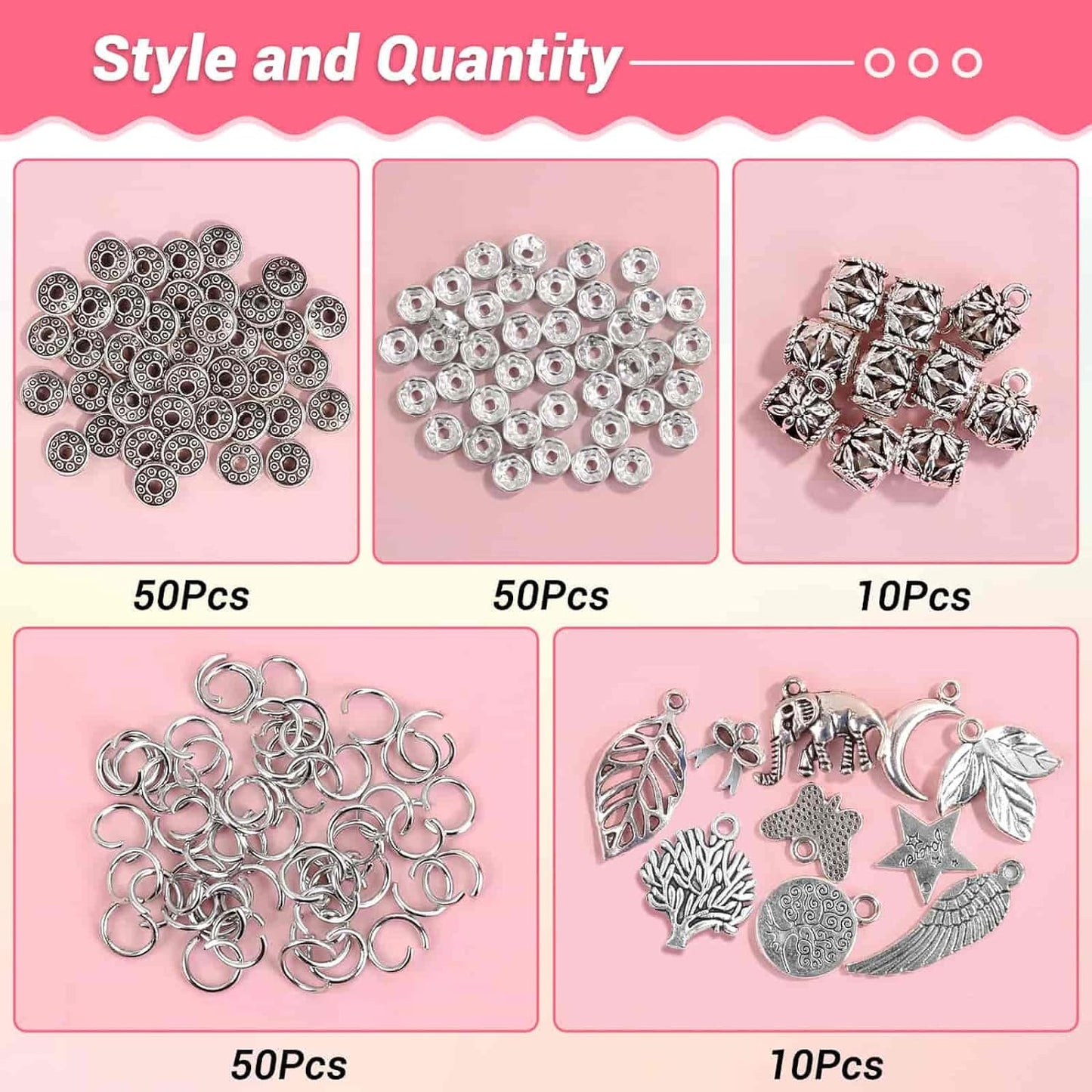 Love Creative DIY Stone Jewelry Making Kit Crystal Stone Bracelet Making Kit for Adults, Crystal Natural Stone Healing Beads for Jewelry Making, Bracelet Making